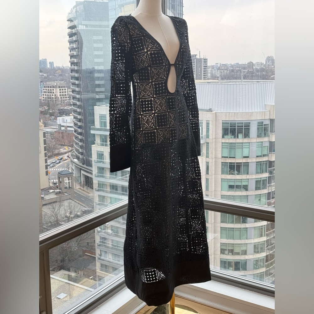 🆕 SIR THE LABEL 🧿 NWOT Rayure Long Sleeve Crochet Maxi Dress, Sz 1 US 4 - Picture 4 of 17